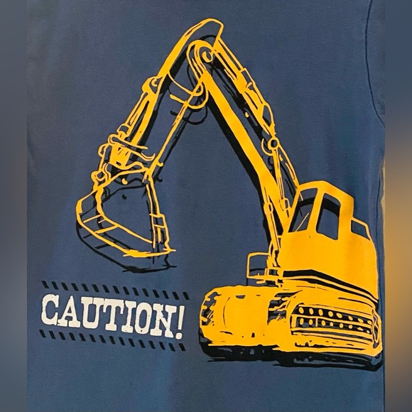 Boys Short Sleeve Excavator Shirt - Size 7/8 - Picture 2 of 5